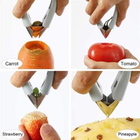 img 2 attached to 🍓 Convenient Stainless Steel Strawberry Huller & Vegetable Stem Removal Tool - Kitchen Must-Have!