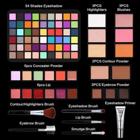 img 3 attached to UCANBE All In One Makeup Kit: 77 Colors Combination Palette - Perfect Gift Set for Girls Makeup - Includes Eyeshadow, Highlighter, Contour, Concealer, Eyebrow, Lip Palette, Primer & Makeup Brush