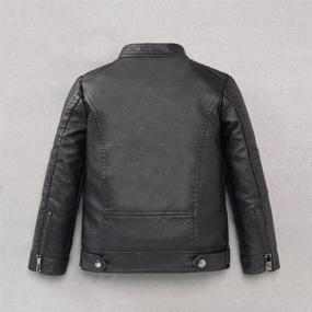 img 3 attached to LMYOVE Childrens Motorcycle Leather Black 2 Boys' Clothing in Jackets & Coats