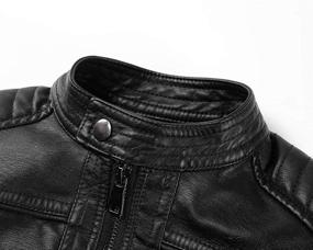 img 2 attached to LMYOVE Childrens Motorcycle Leather Black 2 Boys' Clothing in Jackets & Coats