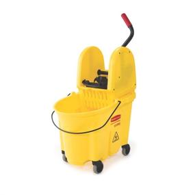 img 3 attached to 🟨 Yellow Rubbermaid Commercial WaveBrake 2.0 35 Quart Down-Press Mop Bucket and Wringer (FG757788YEL) - Improved SEO-friendly Product Title