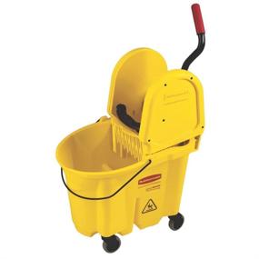 img 2 attached to 🟨 Yellow Rubbermaid Commercial WaveBrake 2.0 35 Quart Down-Press Mop Bucket and Wringer (FG757788YEL) - Improved SEO-friendly Product Title