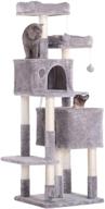 🐱 premium 60-inch multi-level cat tree condo furniture | sisal-covered scratching posts, 2 cozy condos & 2 plush perches | ideal for kittens, cats, and pets logo