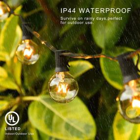 img 1 attached to 🏞️ 100Ft Outdoor String Lights: Upgraded G40 Patio Lights with 55 Dimmable Clear Bulbs, UL Listed Waterproof, 2700K Commercial Lighting for Backyard Bistro Indoor Party Decor