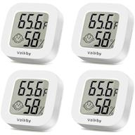 4pack vaikby indoor thermometer - digital hygrometer room thermometer for home, accurate temperature and humidity monitor for greenhouse, reptile, humidors, cellar, office - humidity gauge & meter logo