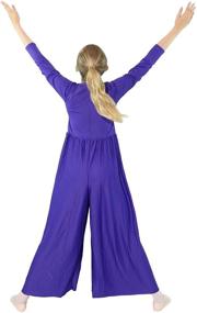 img 2 attached to Danzcue Girls Sleeve Jumpsuit White Girls' Clothing for Jumpsuits & Rompers