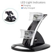 ⚡ vseer playstation 3 controller charger: dual console charging docking station stand with led indicators - black logo