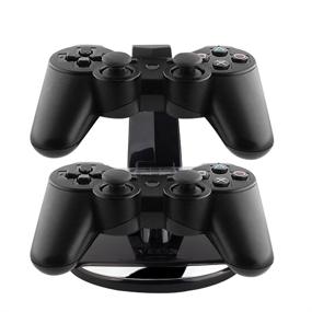 img 2 attached to ⚡ VSEER Playstation 3 Controller Charger: Dual Console Charging Docking Station Stand with LED Indicators - Black