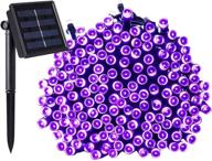 🌞 solar string lights, 200 led 72ft christmas lights string, outdoor string lights, led lighting string 8 modes waterproof, outdoor decorations for home party garden patio yard holiday lawn in purple логотип