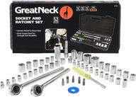 🔧 great neck scs52 52-piece tool set: sae and metric ratchet socket set with organizer – ideal automotive mechanic tool kit in one size logo