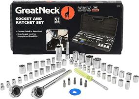 img 4 attached to 🔧 Great Neck SCS52 52-Piece Tool Set: SAE and Metric Ratchet Socket Set with Organizer – Ideal Automotive Mechanic Tool Kit in One Size