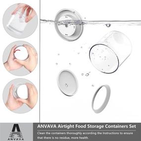 img 1 attached to 🍽️ ANVAVA 3-Piece Airtight Food Storage Container Set with One-Button Control - Perfect for Kitchen and Pantry Organization - BPA-Free Plastic Canisters with Airtight Lids (2.11, 1.1, 0.25 Qt)