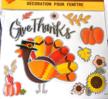 metallic stickers reusable thanksgiving decoration logo