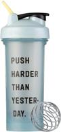 blenderbottle motivational quote classic v2 shaker bottle: boost your fitness journey 🏋️ with 28-ounce protein shakes, pre workout, and inspirational encouragement to push harder than yesterday логотип