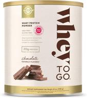 🍫 solgar whey to go protein powder natural chocolate cocoa bean flavor - 41 oz logo