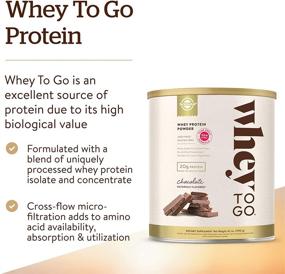 img 2 attached to Порошок протеина Whey To Go от Solgar с натуральным шоколадным вкусом какао - 41 унция.