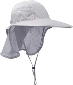 img 1 attached to 🌞 Stay Protected in Style: lenikis Unisex Outdoor Activities UV Sun Hats with Neck Flap