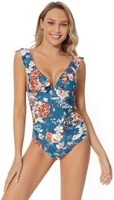 img 4 attached to Soyml Swimsuit Monokini Control Swimwear Women's Clothing in Swimsuits & Cover Ups