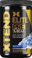 порошок xtend elite pre bcaa - антикатаболический напиток перед тренировкой с bcaa - вкус айса "blue raspberry" - 30 порций. логотип