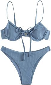 img 4 attached to SOLY HUX Spaghetti Bathing Swimsuits Women's Clothing for Swimsuits & Cover Ups