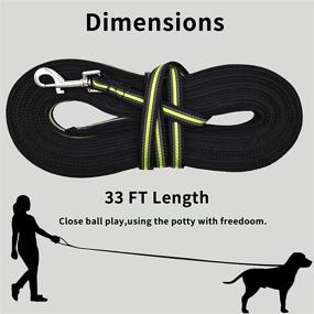 img 1 attached to 🐾 WZRUA 30FT Nylon Dog Leash - Non-Skid Design, 360-Degree Rotating Clasp - Ideal for Obedience Training, Recall, Playtime, Camping, and Backyard Activities - For Puppies, Small, Medium, and Large Dogs