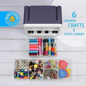 img 3 attached to 🗄️ Versatile Mini Desk Craft Organizer - 6 Small Drawers for Arts, Crafts, Sewing, and Hardware Supplies: Bins & Things