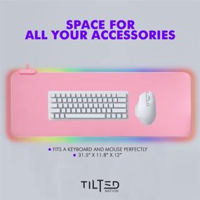 img 1 attached to Наклонная мышь для компьютерных игр Tilted Nation с RGB подсветкой: Поднимите Ваш игровой опыт на новый уровень с потрясающими LED-лампами и размером XL!