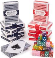 cards dice party pack plastic coated logo