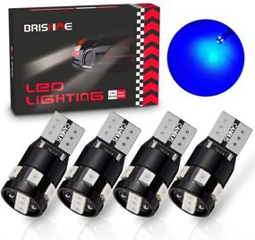 img 4 attached to BRISHINE 300LM Extremely Bright Canbus Error Free 194 168 2825 W5W T10 LED Bulbs Ultra Blue 9-SMD 2835 LED Chipsets For Dome Map Door Courtesy License Plate Lights (Pack Of 4)