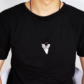 img 3 attached to 🦈 Authentic Shark Tooth Necklace for Boys: Genuine Fossilized Pendant Surfer Necklace for Men