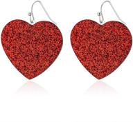 ❤️ rarelove bling red heart hook dangle earrings: perfect valentines gifts for girlfriend logo