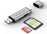 📷 2 in 1 sd card reader by rxonof - usb-c and usb a memory card reader, otg card adapter for sd, micro sd, sdhc, sdxc, mmc card | compatible with mac, windows, linux, pc, laptop logo