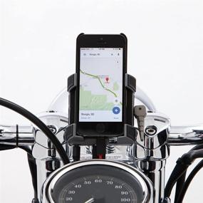 img 4 attached to 📱 Держатель смартфона/GPS Ciro 50215 с зарядным устройством - черный кронштейн для руля, включает кронштейн для руля диаметром 1-1/4 дюйма.