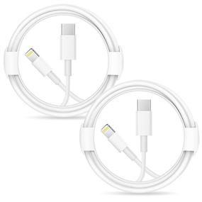 img 4 attached to 🔌 Apple MFi Certified iPhone 12/13 Fast Charger Lightning Cable - 2-Pack USB-C to Lightning Cable for Fast Charging - 6.6Ft Length - Compatible with iPhone 12/12 Mini/12 Pro/12 Pro Max/11 Pro/11 Pro Max/XR/X,iPad