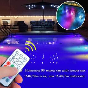 img 2 attached to 🔋 Battery Powered Submersible LED Lights - Waterproof Bathtub Lights 13 LED Color Changing with Suction Cups, Magnet, Remote for Shower, Hot Tub, Spa, Halloween, Christmas Decorations (2 Pack)