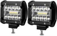 🚚 beamcorn 4-дюймовые подсветки led light bar pods - 120w 12000lm влагозащищенные прожекторы комбо-типа для внедорожников, пикапов, квадроциклов и багги - противотуманные дневные ходовые огни логотип