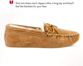 img 3 attached to 🐏 Men's Minnetonka Sheepskin Softsole Moccasins - Ultimate Comfort and Style