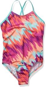 img 2 attached to Nike Girls' Crossback One Piece Swimsuit - Perfect Choice for Active Swimmers