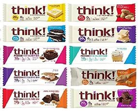 img 2 attached to 🍫 ThinkThin Super Variety Pack - High Protein Bars, 2.1 Ounce (Pack of 10)