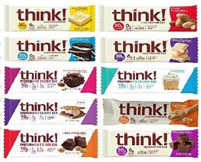 img 3 attached to 🍫 ThinkThin Super Variety Pack - High Protein Bars, 2.1 Ounce (Pack of 10)