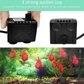 img 1 attached to JuTai Cat Dog Fountain Pump - Replacement Water fountain for Small Aquarium, Mini Submersible Pump for Fish Tank Hydroponics, Ponds, and Pet Water Dispenser