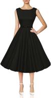 women black retro dresses flared women's clothing logo