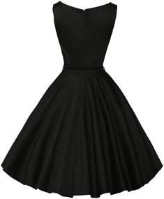 img 2 attached to Women Black Retro Dresses Flared Women's Clothing