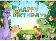 vibrant allenjoy 7x5ft dinosaur theme backdrop for memorable birthday parties and baby showers – perfect photography background and studio props! logo