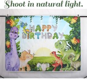 img 2 attached to Vibrant Allenjoy 7x5ft Dinosaur Theme Backdrop for Memorable Birthday Parties and Baby Showers – Perfect Photography Background and Studio Props!