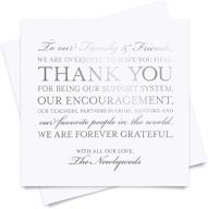 💌 bliss collections wedding reception thank you cards - pack of 50 real silver foil cards for stunning table centerpieces and memorable wedding decorations, 5x5 cards, made in the usa logo