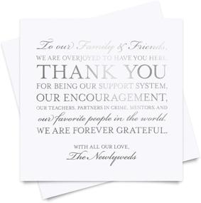 img 4 attached to 💌 Bliss Collections Wedding Reception Thank You Cards - Pack of 50 Real Silver Foil Cards for Stunning Table Centerpieces and Memorable Wedding Decorations, 5x5 Cards, Made in The USA