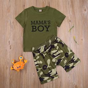 img 1 attached to Toddler Camouflage Sleeve T Shirt Clothes