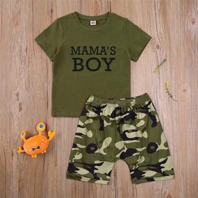 img 3 attached to Toddler Camouflage Sleeve T Shirt Clothes