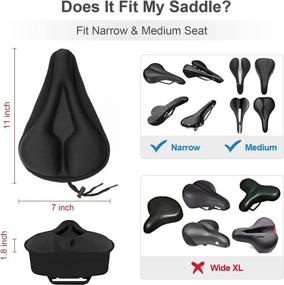 img 3 attached to 🚲 Suleto Gel Bike Seat Cover: Upgraded Thicken Cushion for Women and Men - Super Soft, Comfortable, and Waterproof - Ideal for Exercise, Spin, Cruiser, and Mountain Bikes